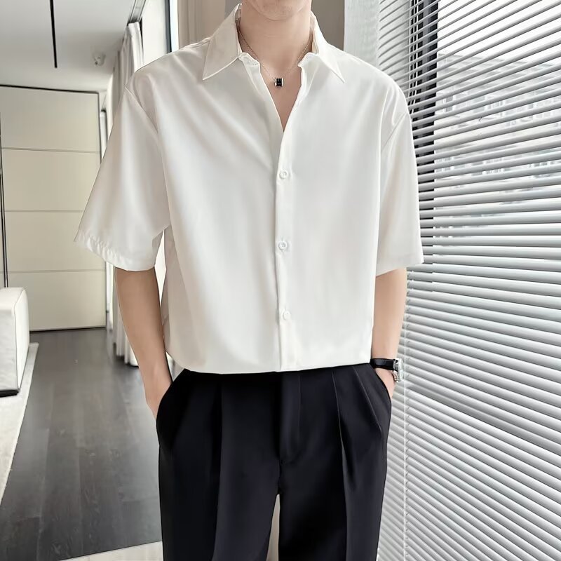 シンプルファッション シンプル半袖シャツ 上品ポロシャツ