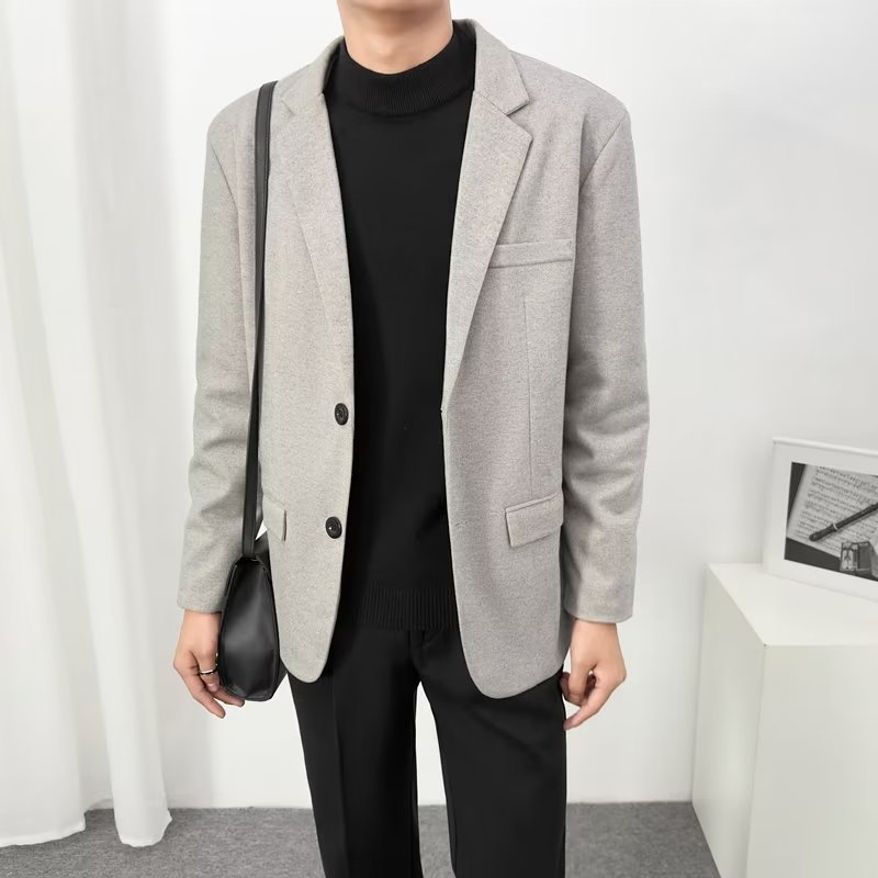 シンプルファッション 上質素材 テーラードジャケット