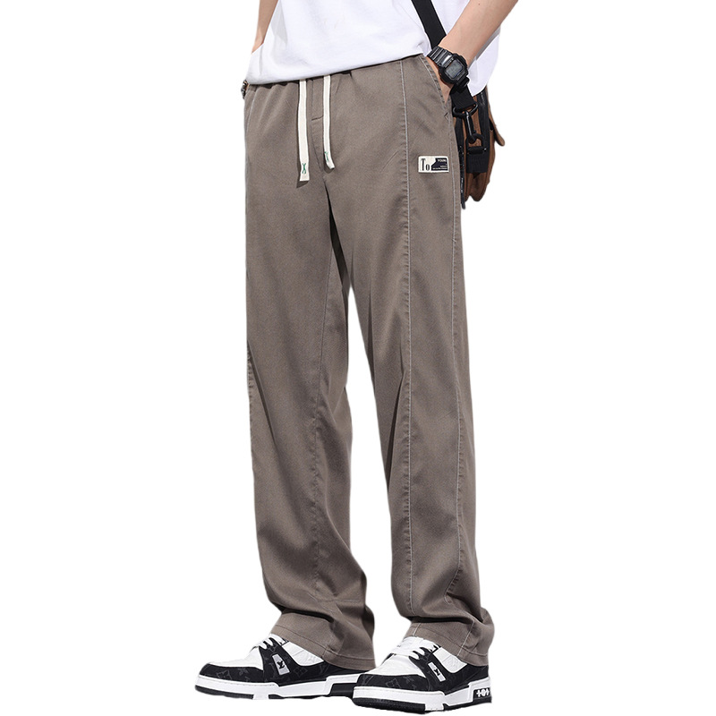 シンプルファッション リラックスフィットストレートパンツ