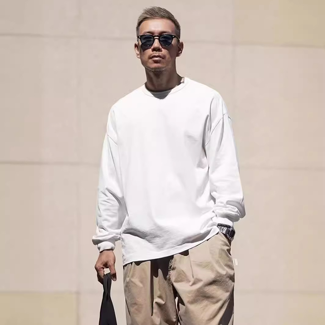 ゆったりシルエット リラックスロンT シンプルファッション
