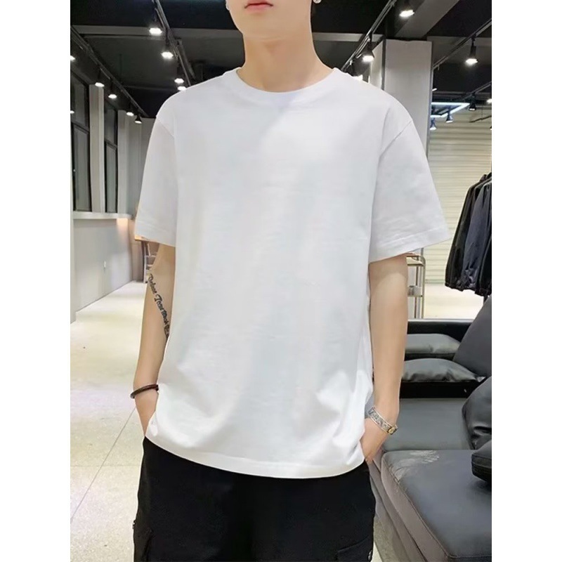 シンプルファッション シンプル五分袖オーバーサイズTシャツ