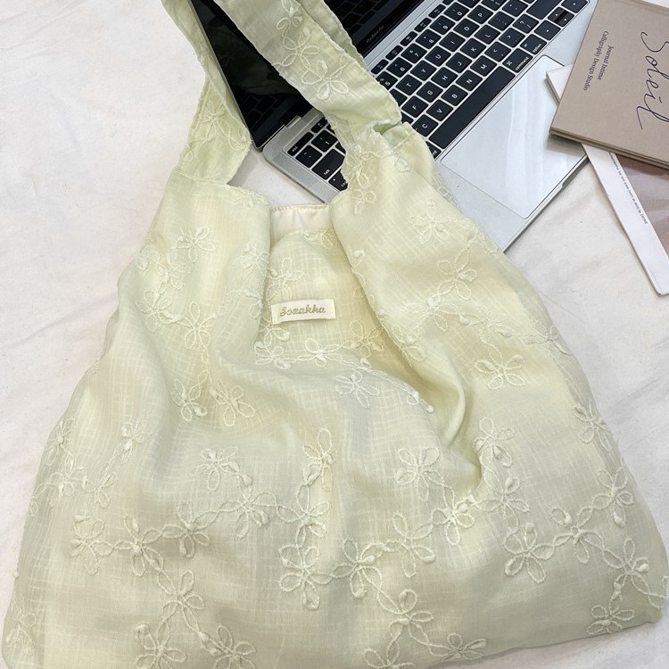 シンプルファッション シンプル刺繍デザイン大容量トートバッグ