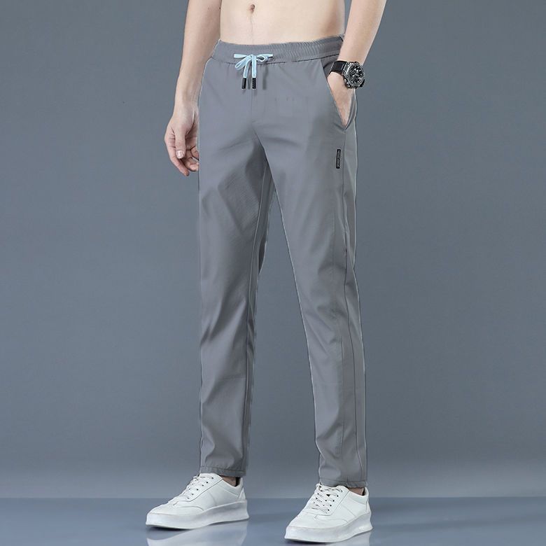 シンプルファッション 冷感素材ストレートシルエットパンツ