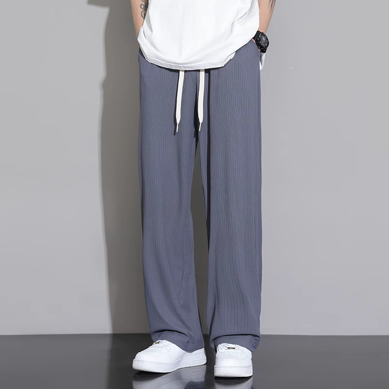 シンプルファッション 涼感シルキーワイドパンツ