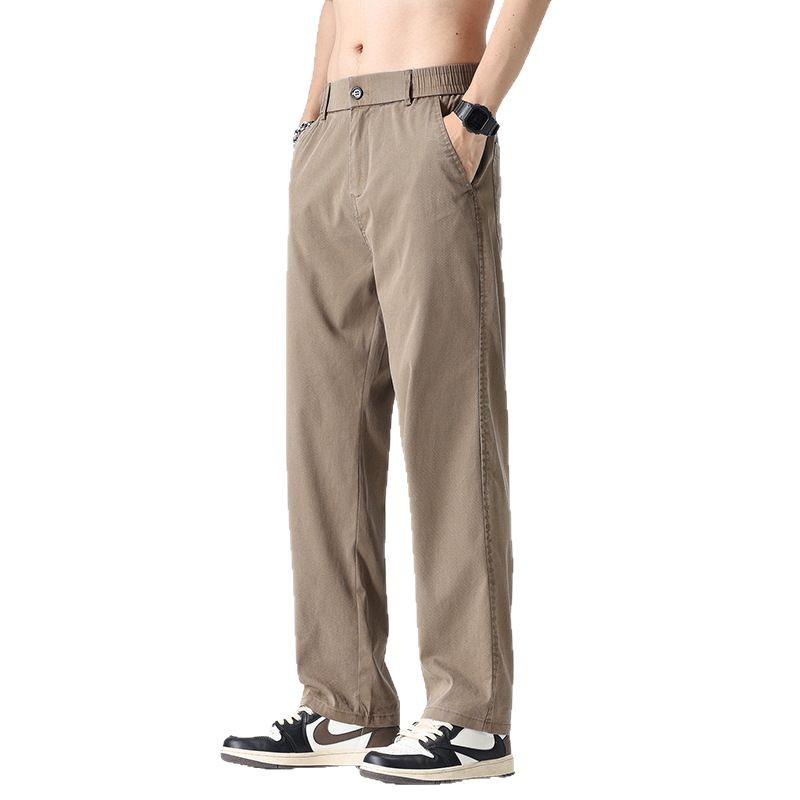 シンプルファッション 薄手ストレート幅広パンツ