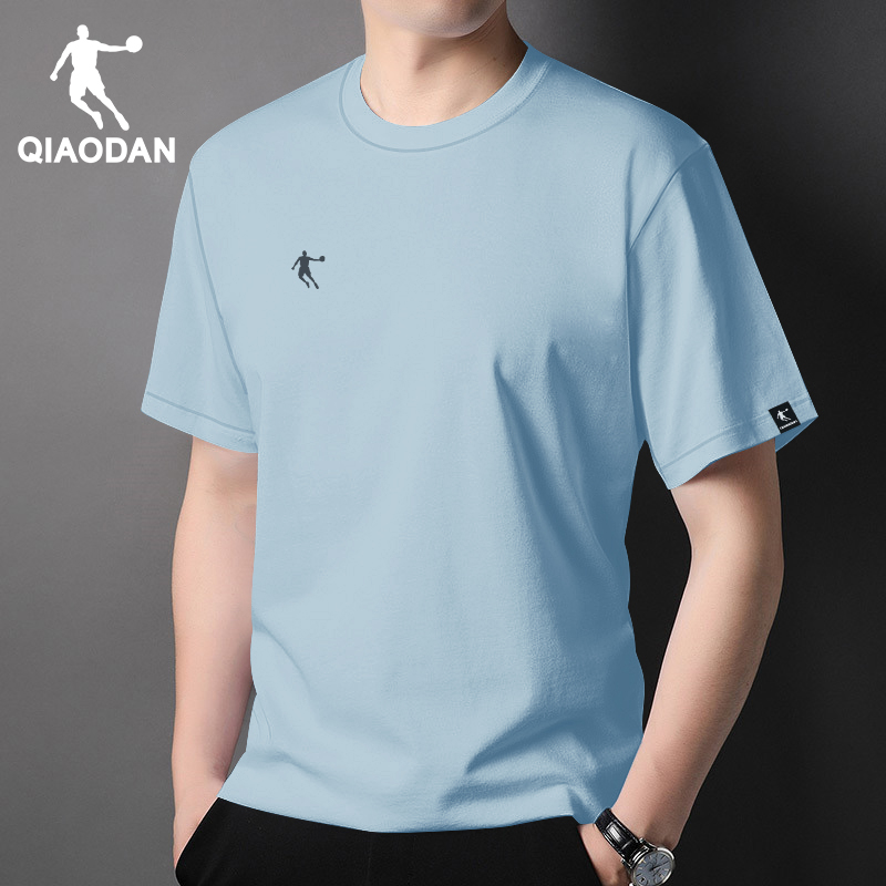 シンプルファッション 速乾性メンズクルーネック半袖Tシャツ