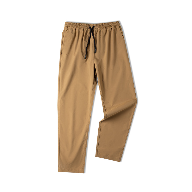 シンプルファッション ストレッチ素材工房風直線パンツ