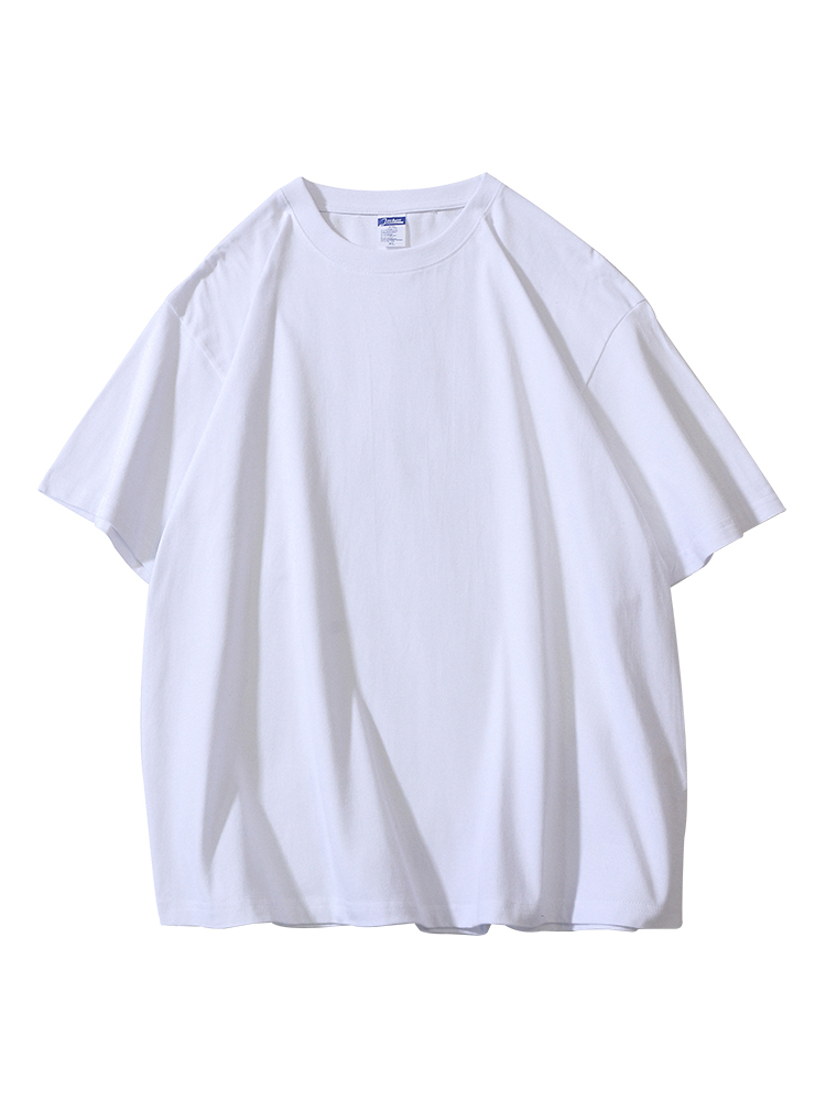 シンプルファッション ゆったり綿100%シンプル半袖Tシャツ