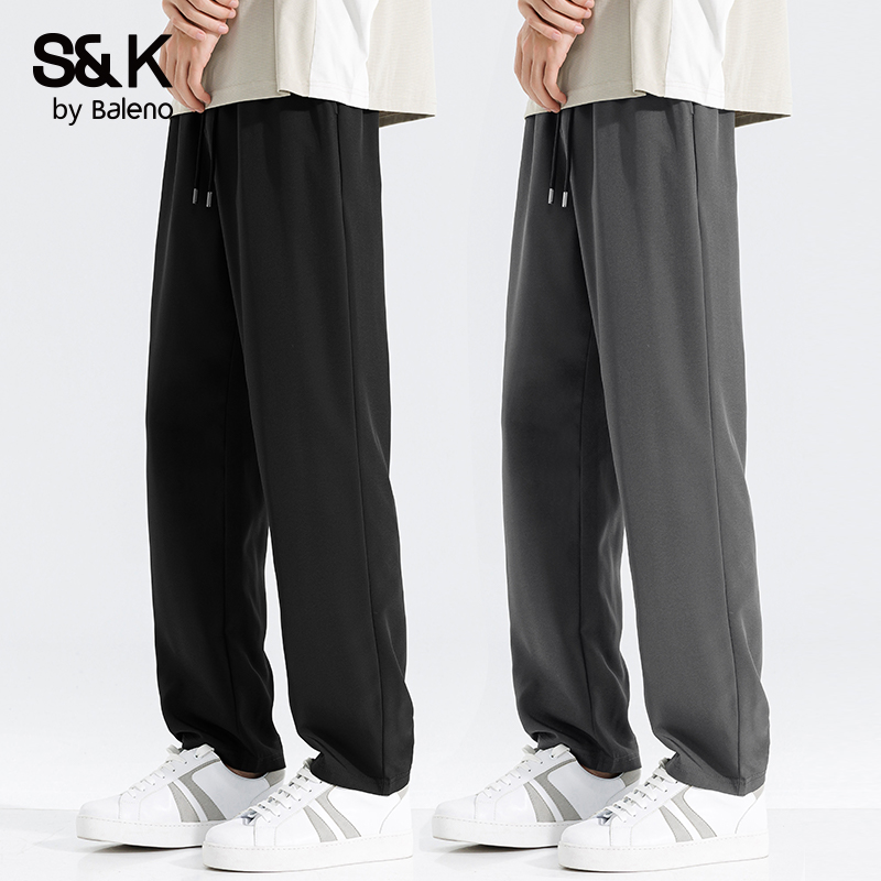 シンプルファッション さらさら速乾ストレートパンツ