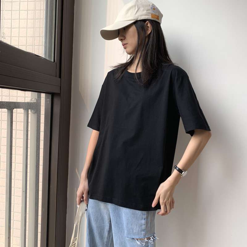 シンプルファッション シンプルベーシックTシャツ