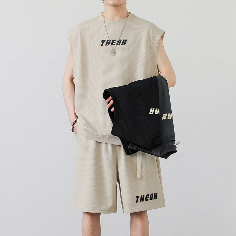 シンプルファッション シンプルノースリーブセットアップ