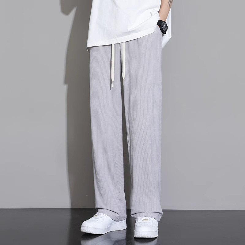 シンプルファッション 涼感シルキーワイドパンツ