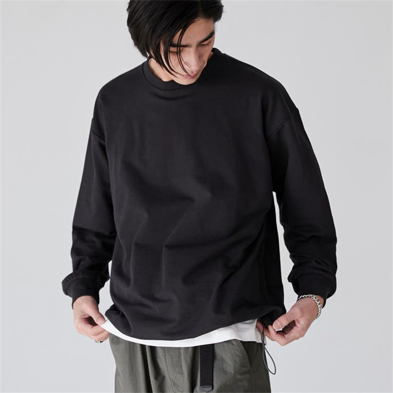 ワイドシルエット長袖カットソー シンプルファッション