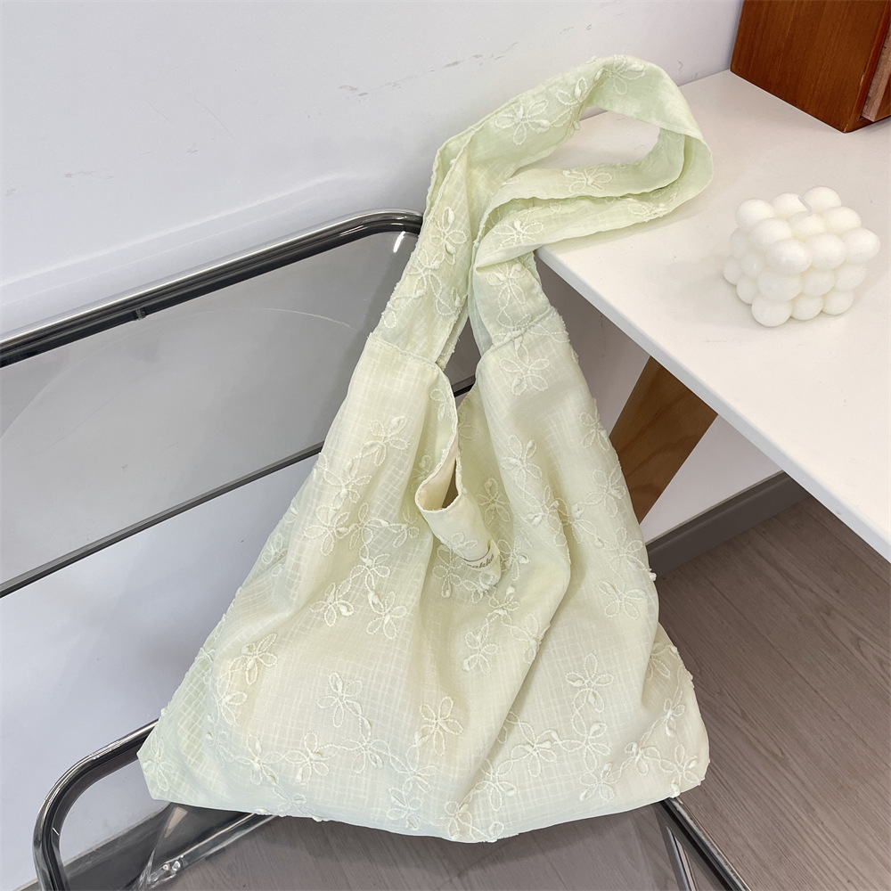 シンプルファッション シンプル刺繍デザイン大容量トートバッグ