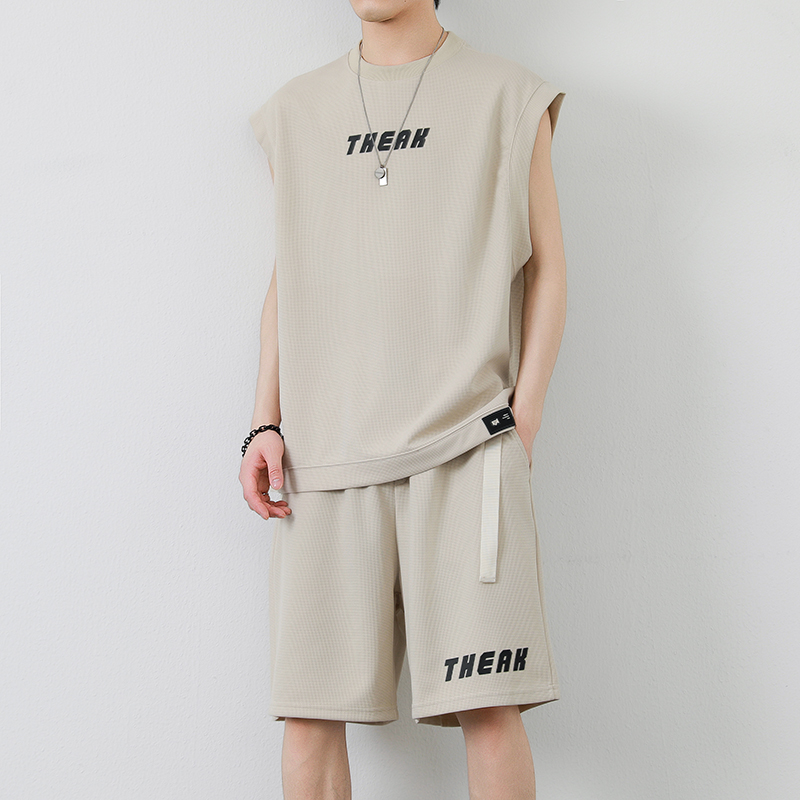 シンプルファッション シンプルノースリーブセットアップ