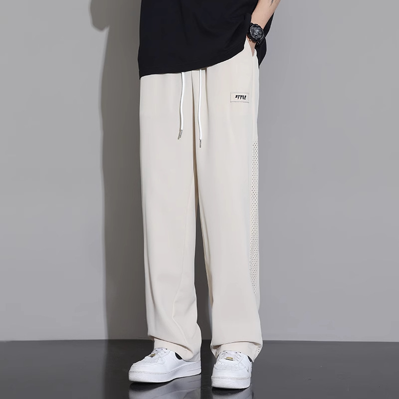 シンプルファッション 涼感シルキーワイドパンツ