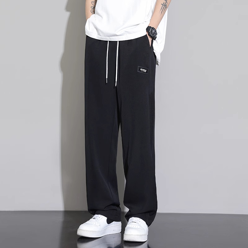 シンプルファッション 涼感シルキーワイドパンツ
