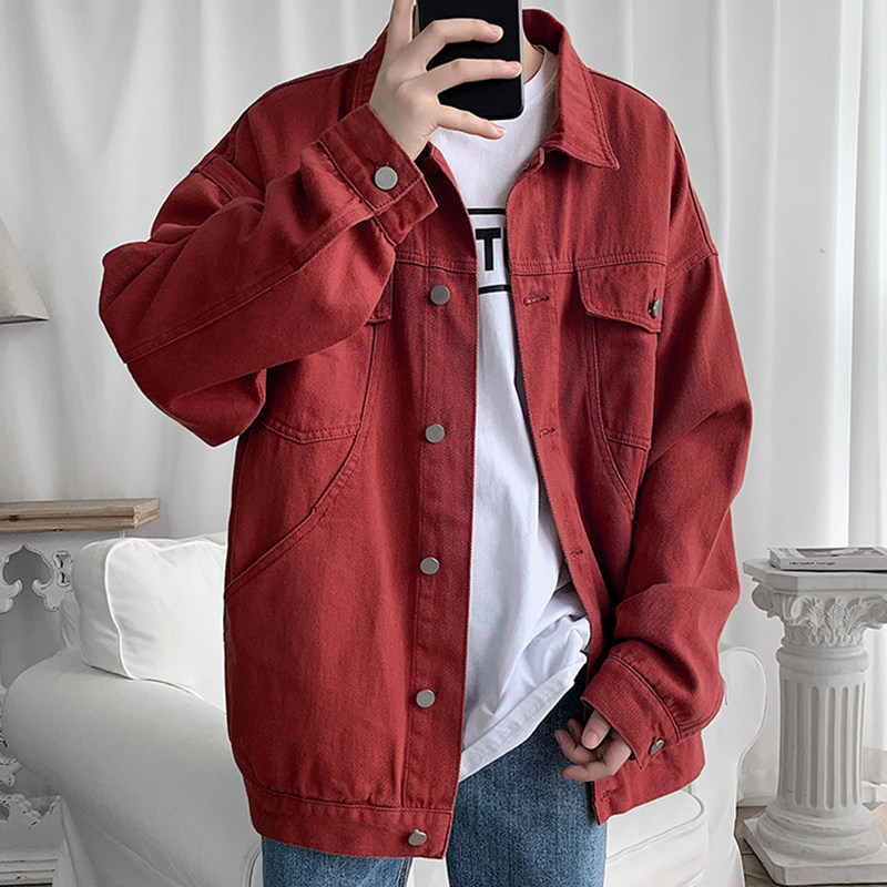 デニムジャケットオーバーサイズ ゆったり着こなせる胸ポケット付きデニムジャケット