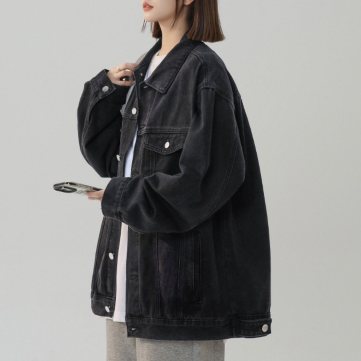デニムジャケット ゆったりシルエット オーバーサイズデニムジャケット