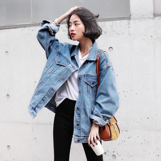 デニムジャケット ゆったりオーバーサイズデニムジャケット