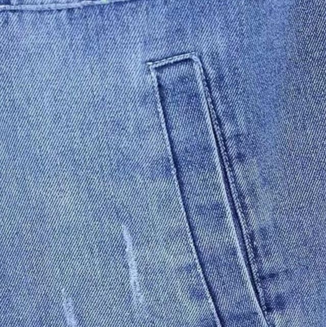 デニムジャケット ダメージ加工マルチポケットデニム