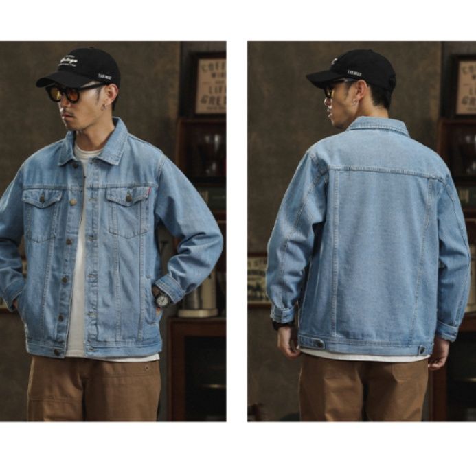 デニムジャケット ゆったりシルエット定番メンズデニムジャケット