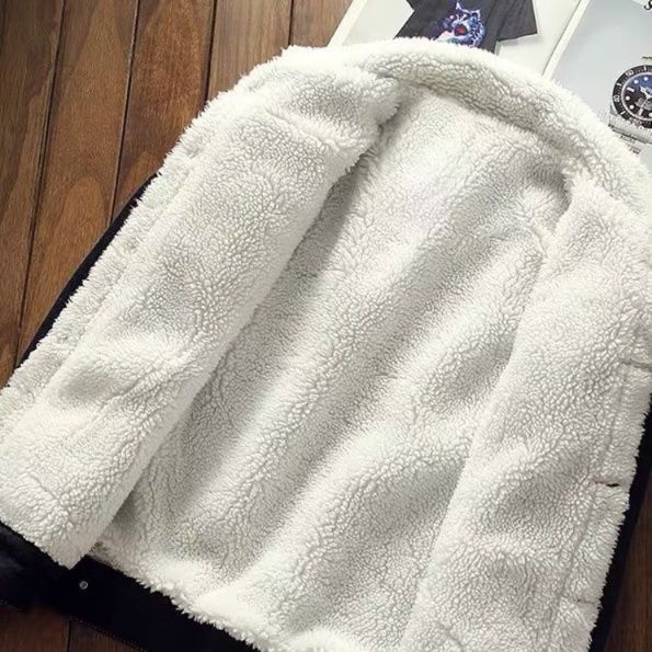  裏ボア付き暖かデニムジャケット