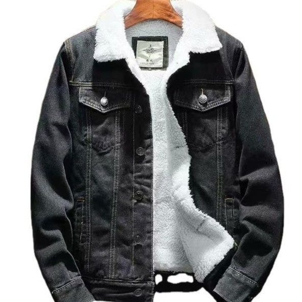  裏ボア付き暖かデニムジャケット