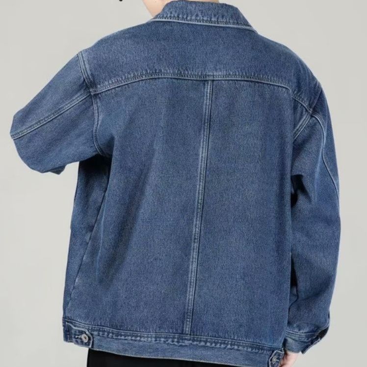  ゆったりシルエット裏地ボア付きデニムジャケット