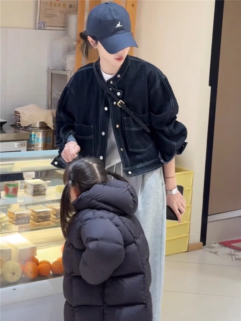 デニムジャケット ゆったりシルエット コンパクトデニムジャケット