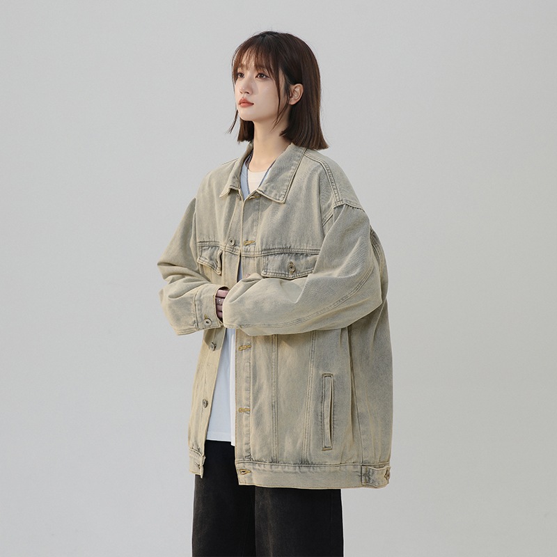 デニムジャケット ゆったりシルエット オーバーサイズデニムジャケット
