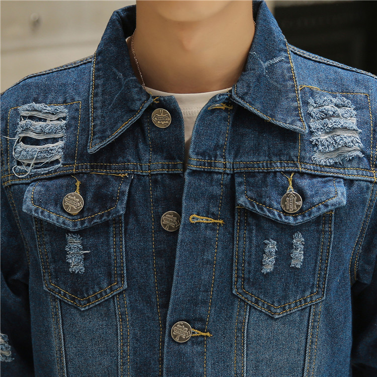 デニムジャケット ダメージ加工入りメンズデニムジャケット