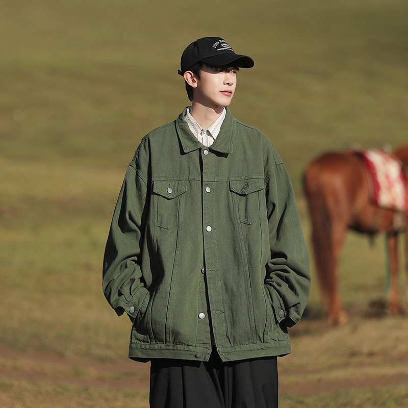 デニムジャケット ゆったりシルエット定番デニムジャケット