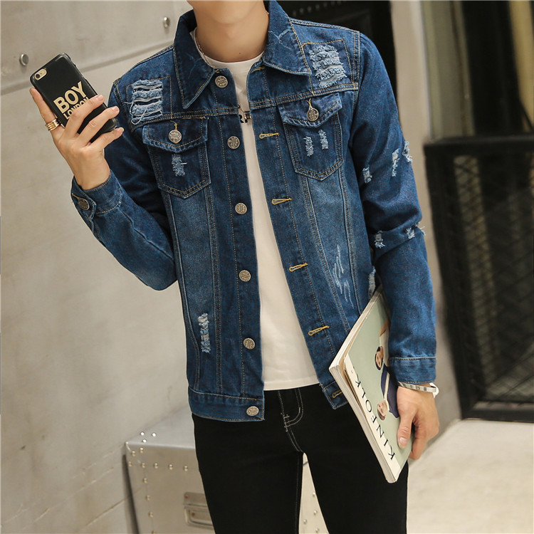 デニムジャケット ダメージ加工入りメンズデニムジャケット