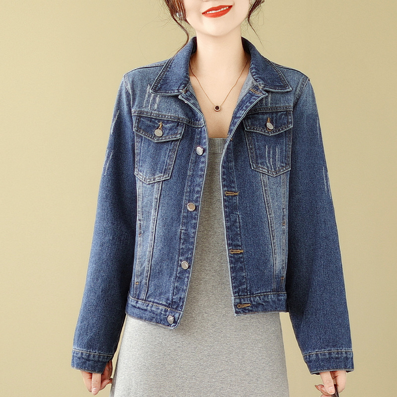 デニムジャケット ベーシックショート丈デニムジャケット