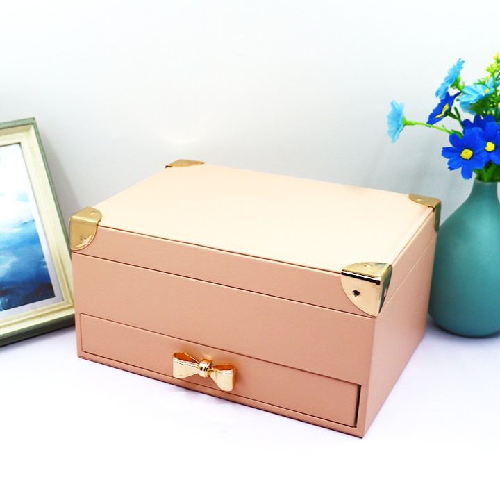 ジュエリーボックス アクリル製二段引き出し付き多機能ジュエリーボックス