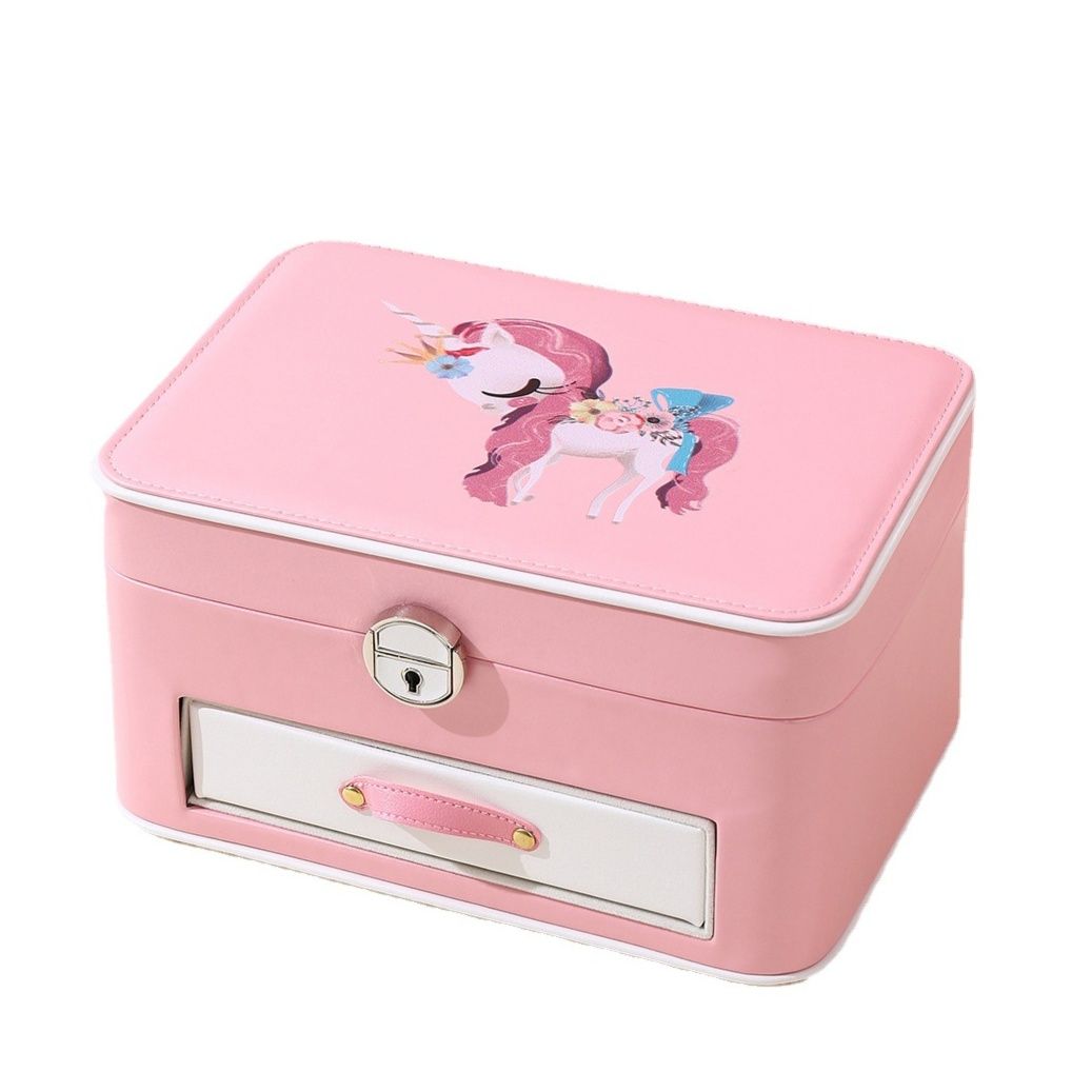 ジュエリーボックス 二段式引き出し付き多機能アクリルジュエリー収納ボックス