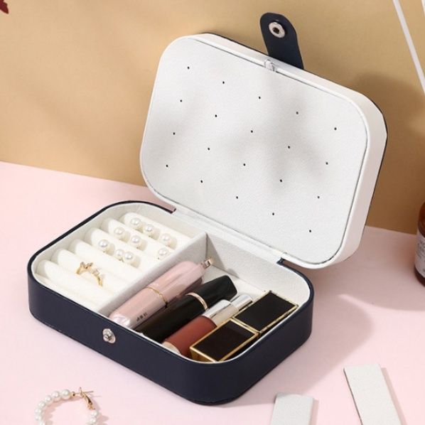 ジュエリーボックス 多段式引き出し付きレザー製宝石収納箱 レザー