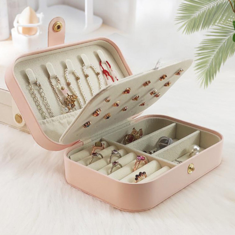 ジュエリーボックス アクリル多機能仕切り付き携帯用ジュエリーボックス