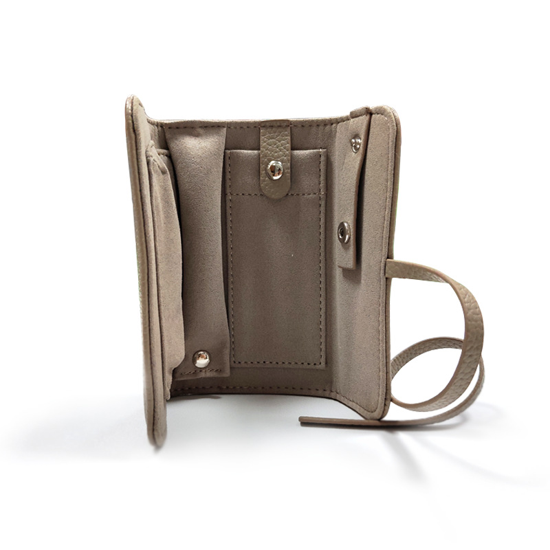 ジュエリーボックス 携帯用巻き型レザー製ジュエリー収納ケース