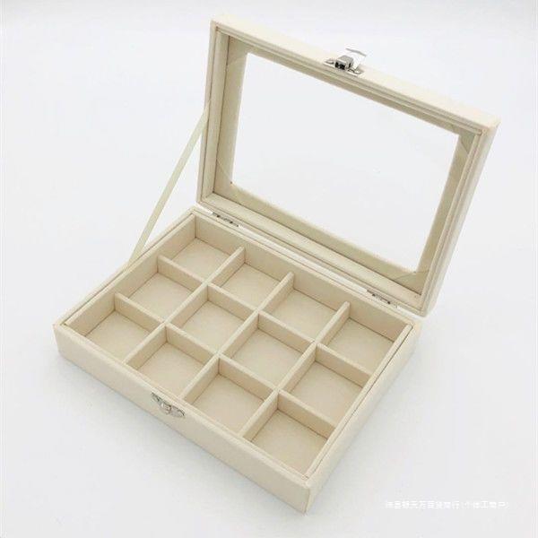 ジュエリーボックスアクリル製 透明窓付き仕切り型ジュエリーボックス