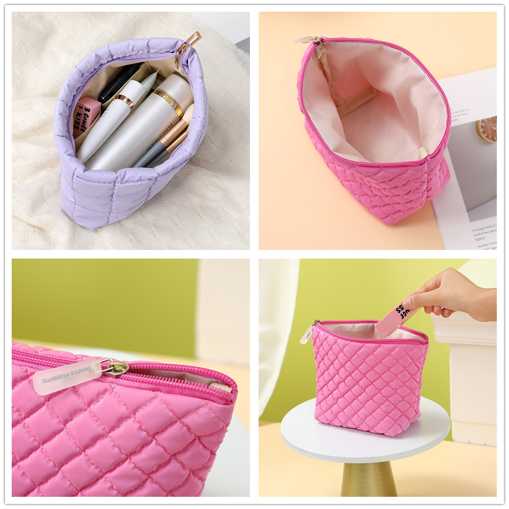 ジュエリーボックス 布製キルティング小物入れ ニポーチ 化粧品収納