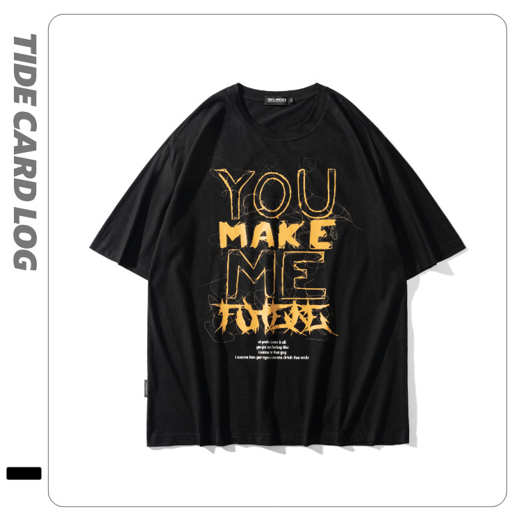 地雷系ファッション ヒップホップルーズTシャツ