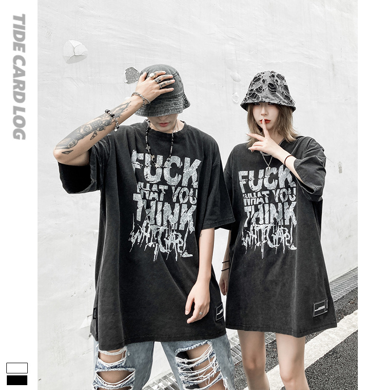 地雷系ファッション ストリート系オリジナルTシャツ