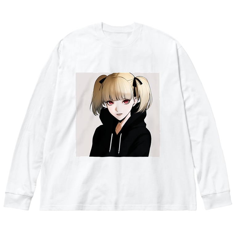 地雷系ロングTシャツ  金髪ツインテール パーカー女子