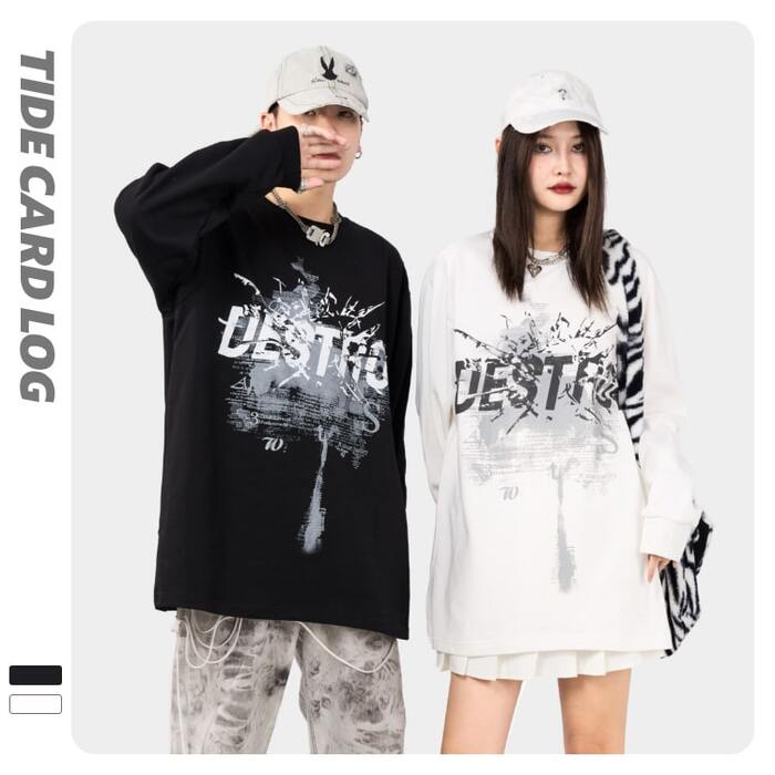 ストリートビッグロゴＴシャツ地雷系パーカー