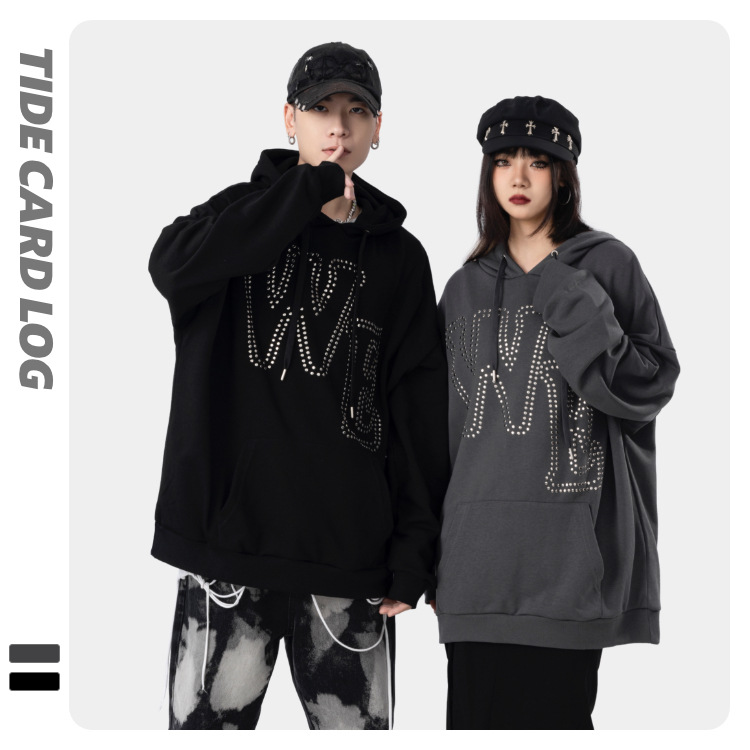 地雷系ファッション フード付きルーズパーカー