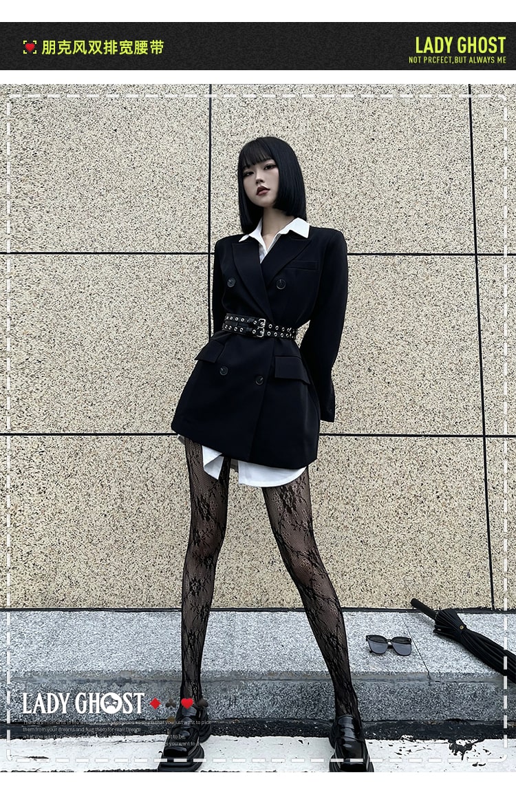 個性的デザイン　黒ベルト