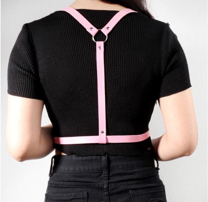 地雷系 個性派レザーベルトハーネス