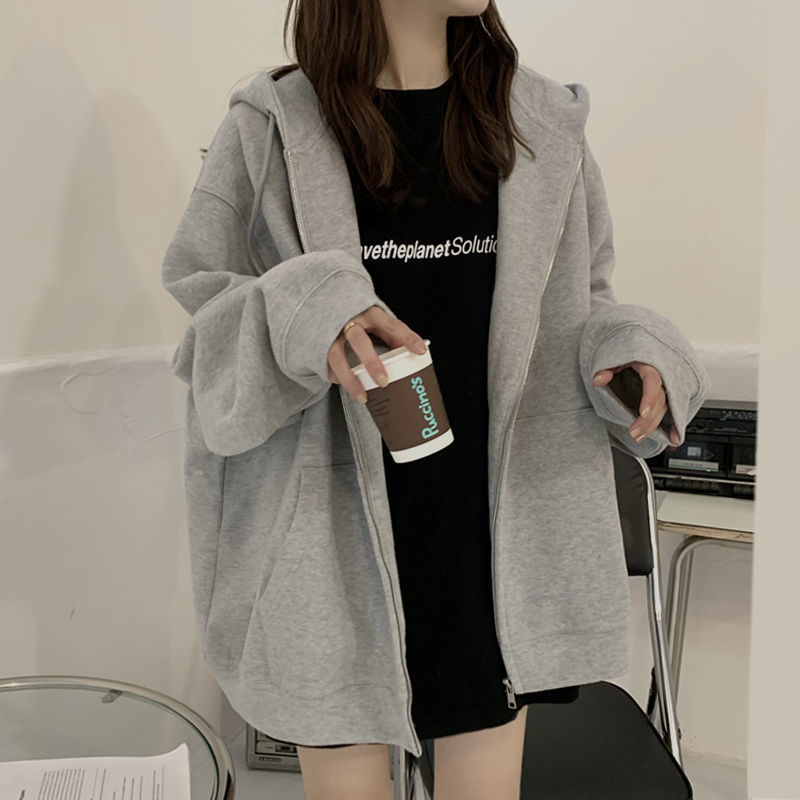 地雷系ファッション ゆるジップパーカー